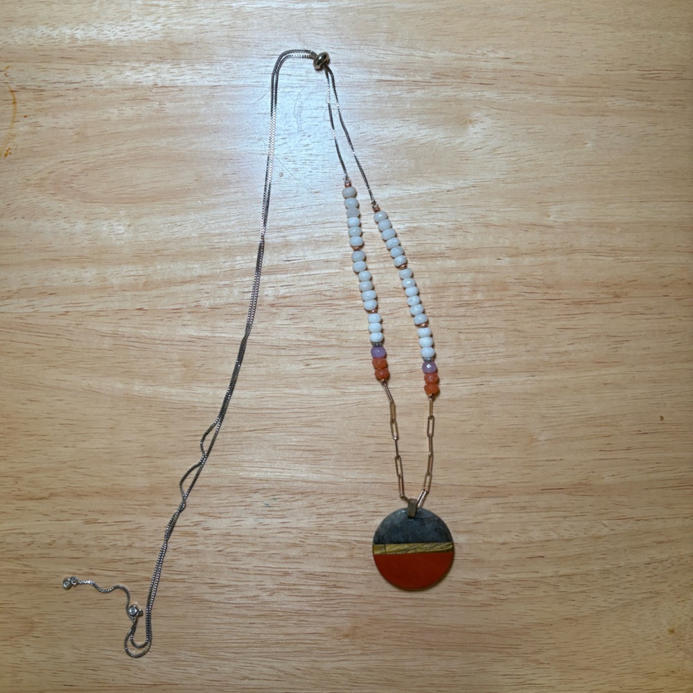 Adjustable Beaded Necklace with Earthy Tones